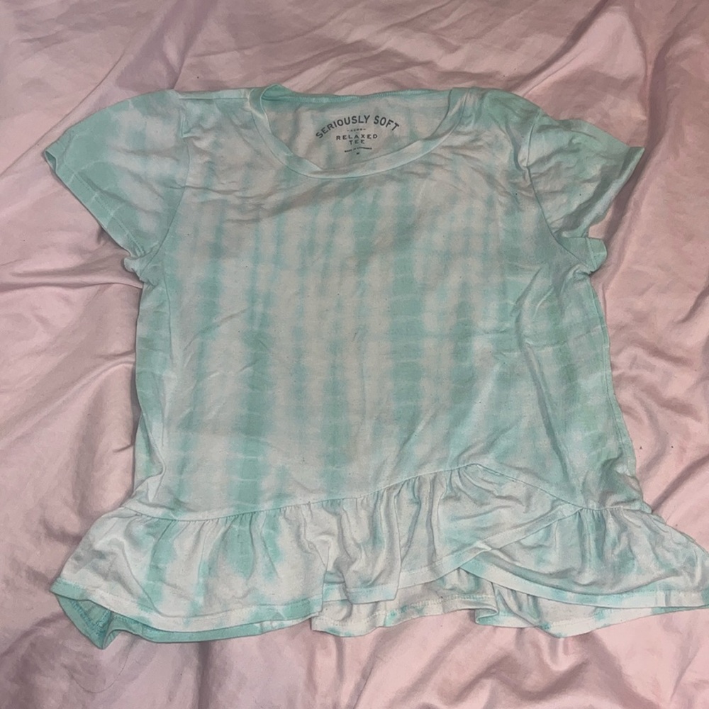 Aeropostale Turquoise Tie-dye Seriously Soft Relaxed Tee Women’s Size Medium